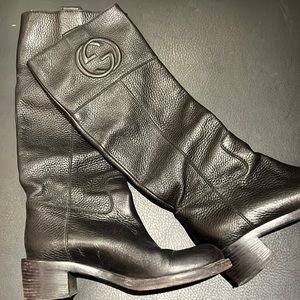 Authentic Gucci Leather knee high riding boots
